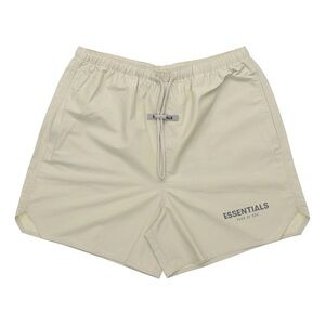 ESSENTIALS Men’s Light Cream Athletic Shorts